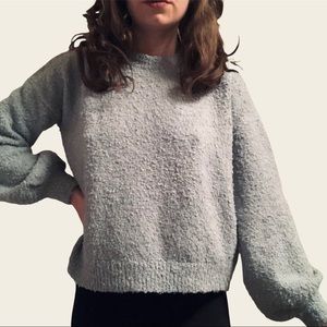 Hippie Rose — Dusty Blue Texture Sweater
